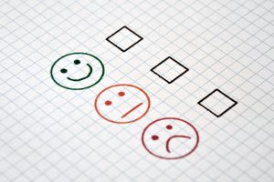 feedback faces with tick boxes