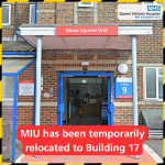 Temporary relocation of our Minor Injuries unit – 10 and 11 September